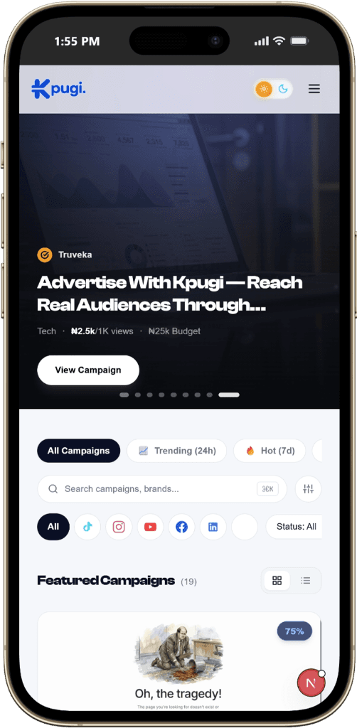Kpugi Mobile App on iPhone